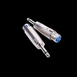 High Quality 1pcs Silver-colored 3 Pin XLR Female To 1/4