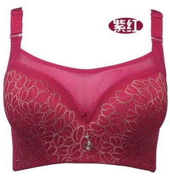 Imagen 1 del producto Madre busto grande sujetador Sexy sujetador 80 85 90 95 100 105 C D E copa sujetador encaje súper grande Push Up íntimos mujeres Top lencería C3312