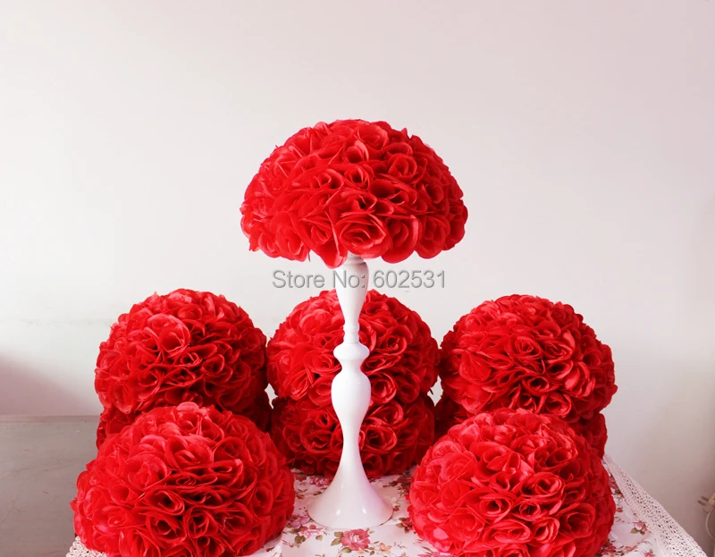 30cm red free shipping Wedding pomanda kissing rose flower ball party home table centerpiece decorations option-color wedding