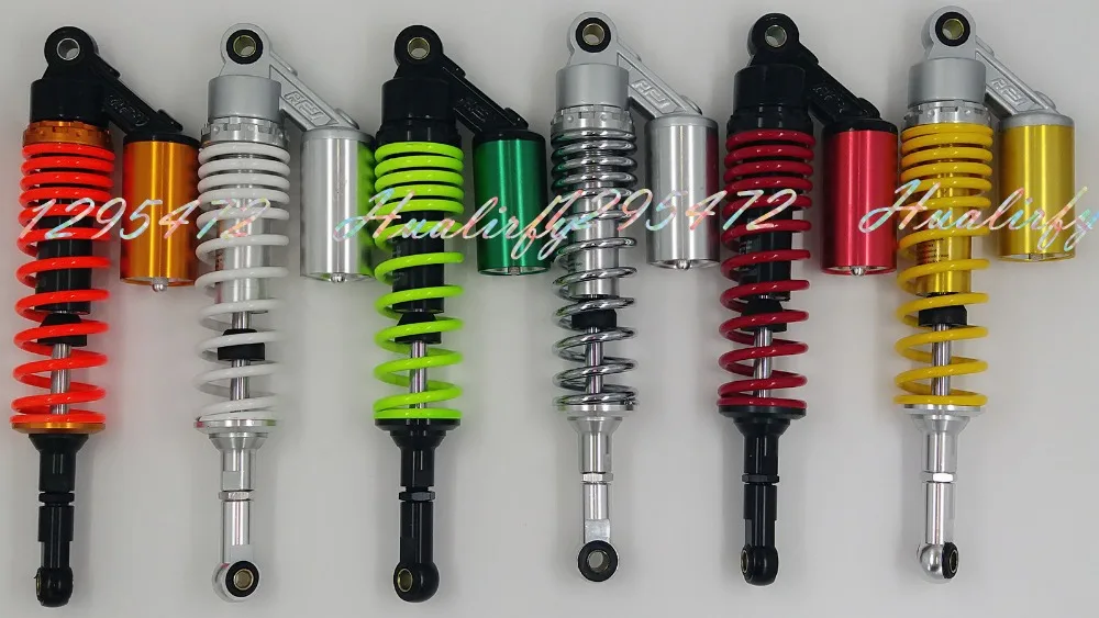 New Universal 360mm Motorcycle   Rear  Nitrogen Shock Absorber Multicolor 7mm spring  for  honda yamaha suzuki Chrome silver