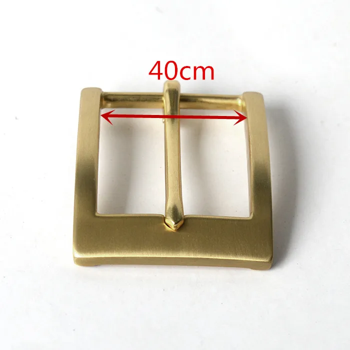 2 parts/set DIY leather accessories solid brass 40mm Men\'s belt buckle Metal Cowboy Belt loop Cosplay For 3.8-3.9cm Wide belt