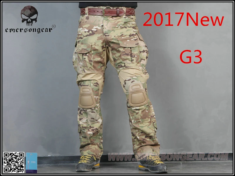 Emersongear-G3 MC Hunting Airsoft Combat Pants for Men, Camouflage Hunting Pants