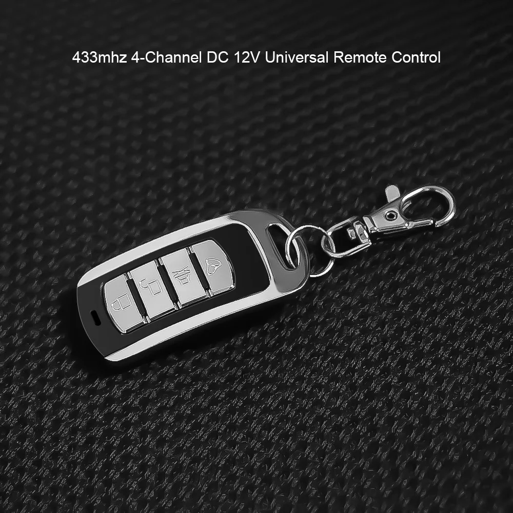 ABCD Wireless RF Remote Control 433 MHz 433.92mhz Electric Gate Garage Door Remote Control KeyChain Controller with Battery