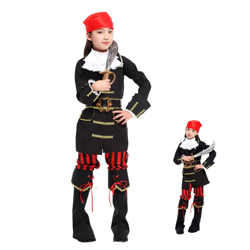 Nieuwe Meisjes Corsair Cosplay Kids Halloween Piratenkostuums Rover Rollenspel Kinderdag Kerst Purim Carnaval Feestjurk