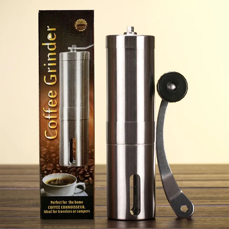 Convenient Stainless Steel Manual Coffee Grinder ,Coffee Machine Portable Coffee Mill idea for home and travel