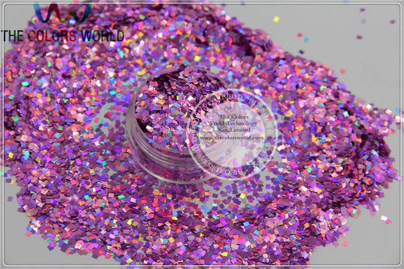 

LM-91 Size 2 mm laser holographic Peach color Glitter paillette Square shape spangles for Nail Art DIY supplies1pack=50g