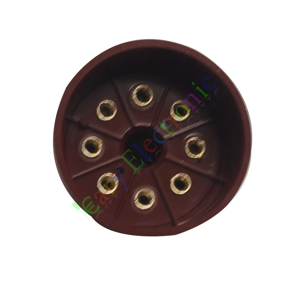 Wholesale and retail 20pc 8Pin Red Bakelite Vacuum TUBE sockets SAVER BASE 6L6 EL34 KT88 audio amps free shipping