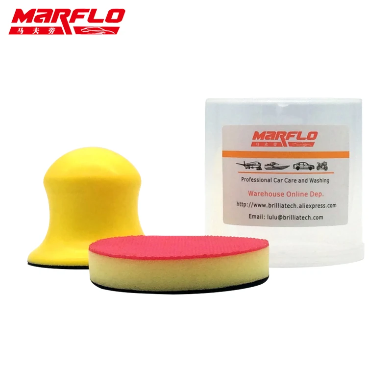 Marflo Car Wash Magic Clay Sponge Pad for Car Wash Maintenance Sponge Cloth Brush Applicator Cleaning Holder