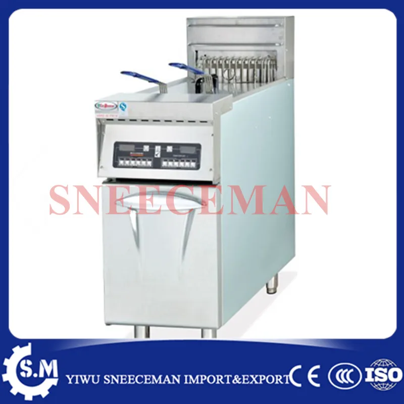 28L Electric Vertical single cylinder double screen electric fryer maker commercial stainless steel deep fryer machine