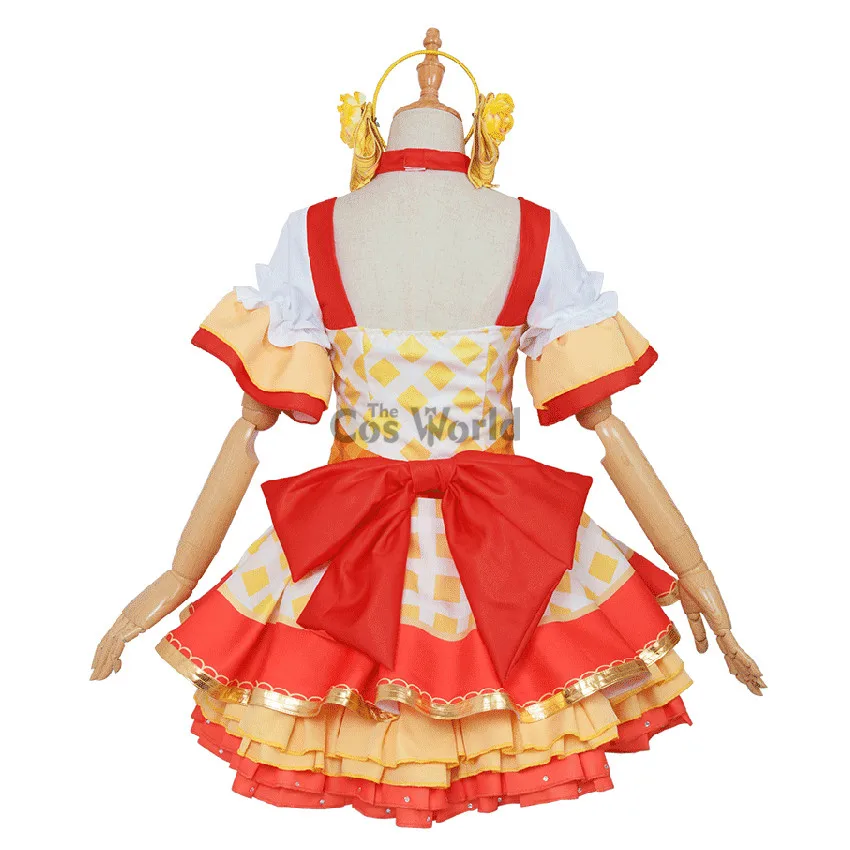 Love Live Hoshizora Rin Flower Bouquet Dress Uniform Outfit Anime Customize Cosplay Costumes image 3