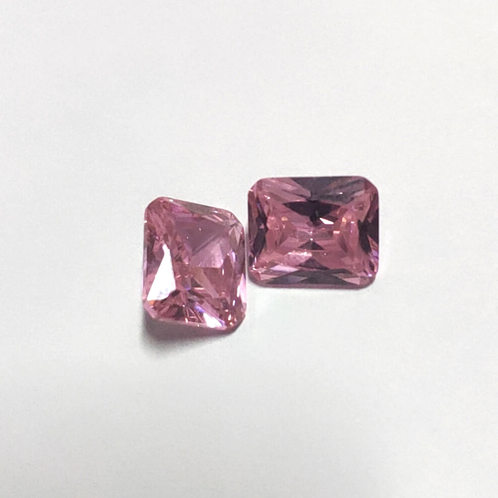 10pcs 10 Carat Luxury 10x12mm Pink Quartz High Quality Loose Gemstones DIY Created Stones Fine Jewelry Making Wholesale Gifts