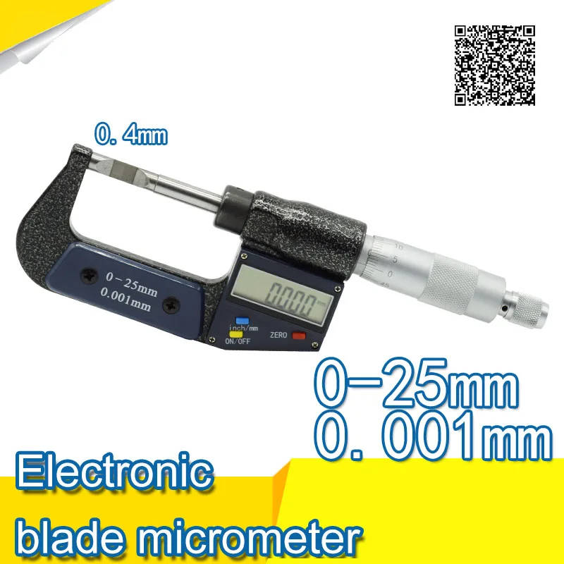 

0-25 mm digital Blade Micrometer, blade 0.4mm digital micrometer Electronic blade micrometer