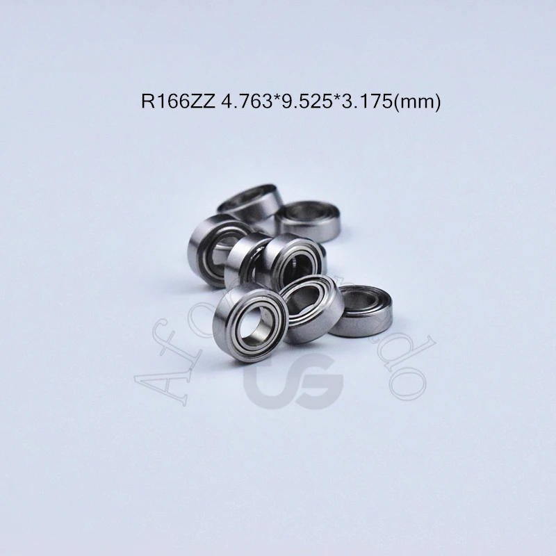 

R166ZZ Bearing 10pcs 4.763*9.525*3.175(mm) free shipping chrome steel Metal sealed High speed Mechanical equipment parts