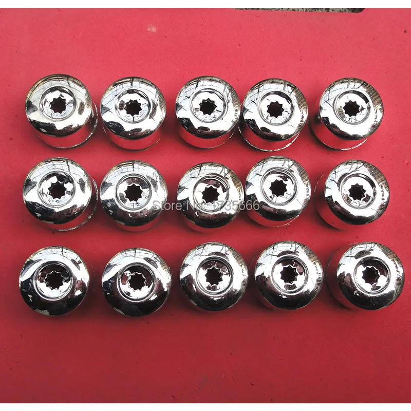 10 PCS NEW STYLE Chrome Wheel Bolt Cover Caps Nut For VW Touareg Transporter 7L6601173A2ZZ