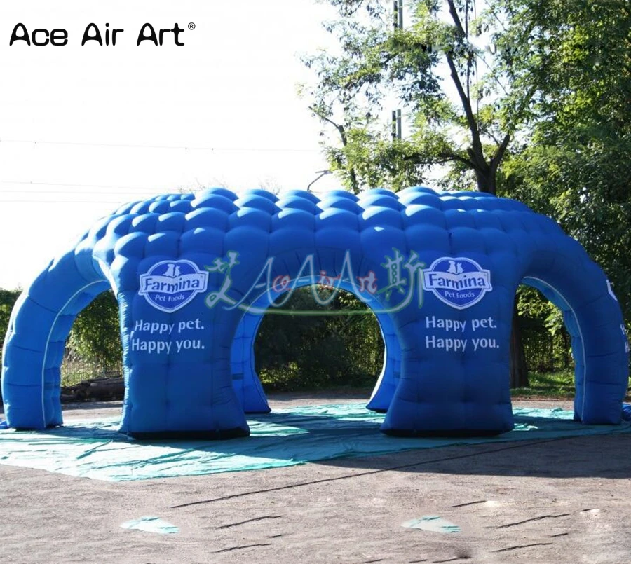 Giant Igloo Tunnel Marquees Inflatable Igloo Combination Igloo Garage Cover Shelter with Removable Curtains for Sale