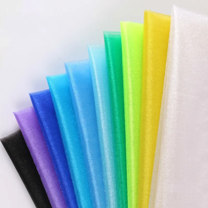 5m/lot Crystal Organza Tulle Roll Fabric For Draping Wedding Ceremony Party Home Decoration Wedding flowers arch 23 colours