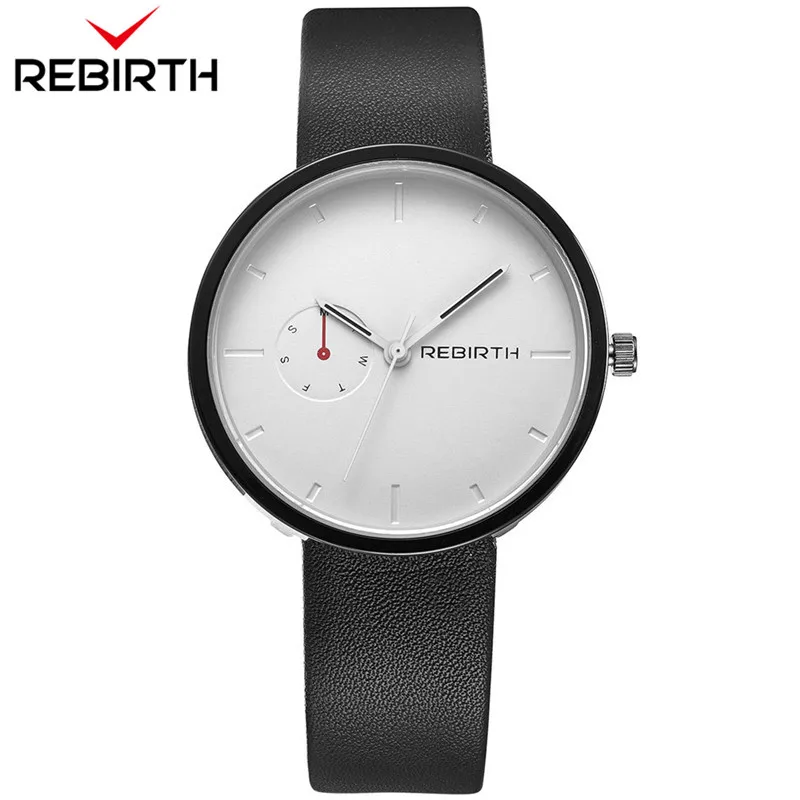 2018 wiedergeburt Beliebte Männer Frauen Uhren Liebhaber Casual Herren Damen Top Marke Luxus Quarz Lederband Uhr Männliche Armbanduhr