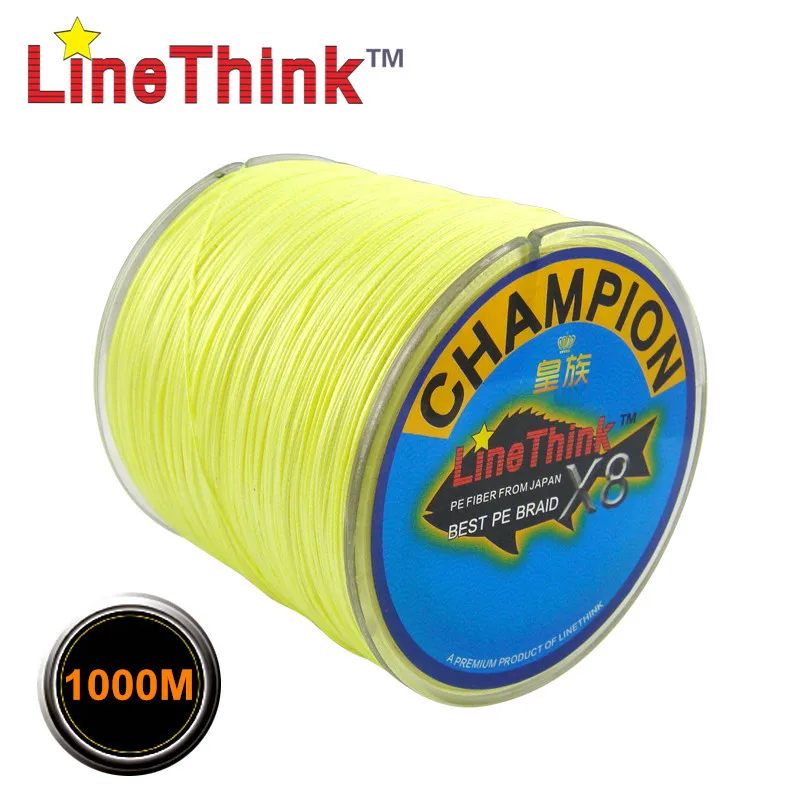 

1000M GHAMPION LineThink Brand 8Strands/8Weave Best Quality Multifilament PE Braided Fishing Line