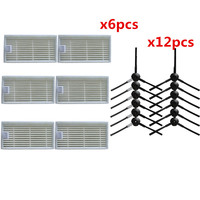 18pcs/lot Accessoreis Replacement Parts for ILIFE V3 V5 V5s V3s V5s Pro V50 X5 Robot Vacuum Cleaner Hepa Filter +Side Brush