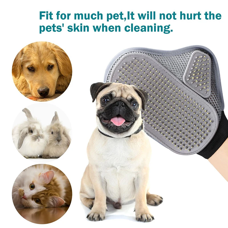 

Pet Grooming Glove Hair Removal Brush Cat Dog Fur Hair Deshedding Gentle Efficient Dog Combs Pet bathing Massage Products