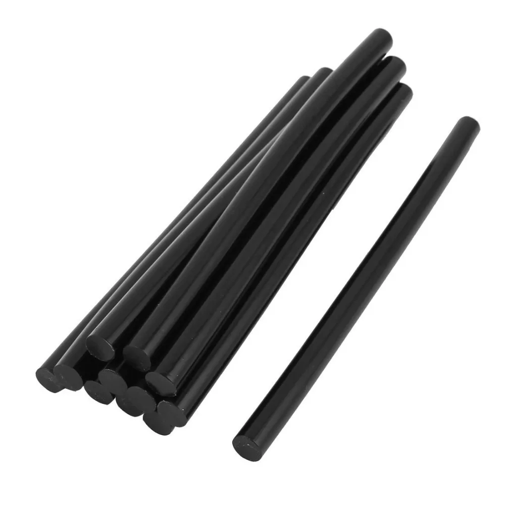 12 Pcs 11mm Dia 270mm Length Soldering Iron Black Hot Melt Glue Sticks