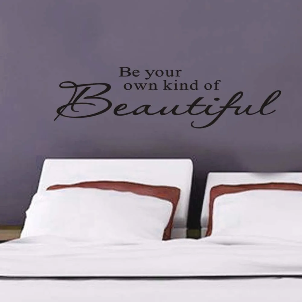 Be Your Own Kind Of Beautiful Marilyn Monroe Quotes Wall Decals Removable Vinyl Wall Stickers for Home Bedroom Decor