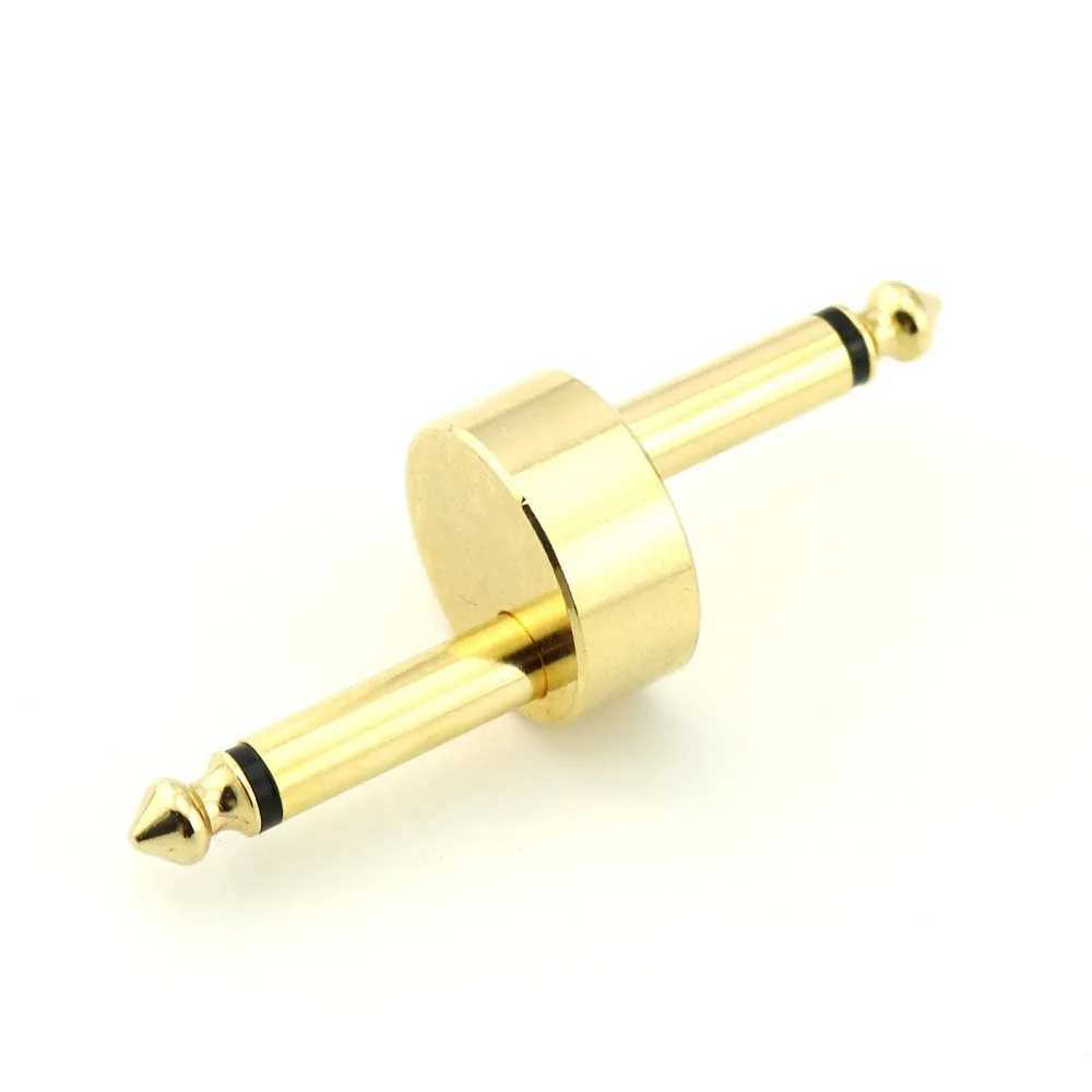 1pcs 6.35mm 1/4" Guitar Effect Pedal Convert Connector Plug Solder Patch Adapter Plug