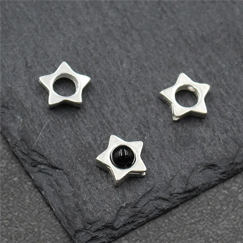 100% 925 Sterling Silver Big Hole Spacer Beads Fit 4-8mm Handmade Decoration Charm Frame Beads DIY Fine Jewelry Making Bracelets