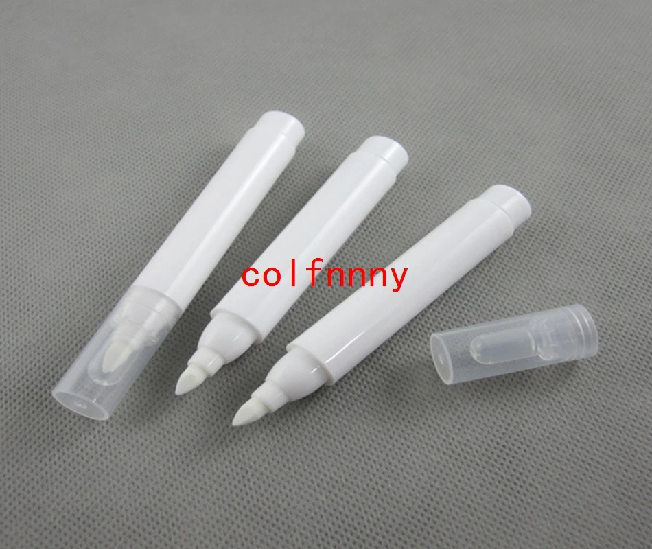 

1000pcs/lot 3ml white color cosmetic pen package empty cosmetic pen dispenser for cream gel oil wax products filling