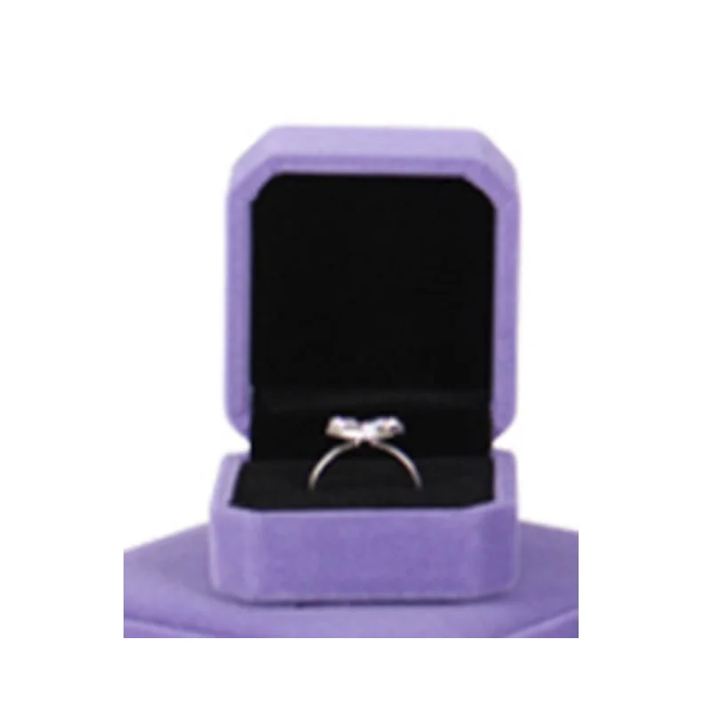 High Quality 1pc Square Wedding Velvet Earrings Ring Box Jewelry Display Case Gift Boxes Fashion Jewelry Box Accessories
