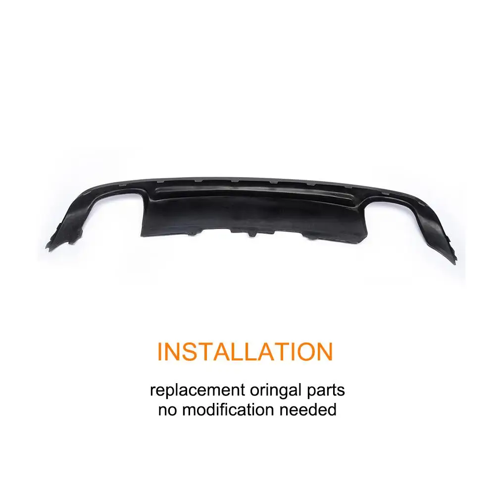 PU Unpainted Car Rear Bumper Lip Spoiler Diffuser With Silver Trim for Audi A5 Coupe Standard Only 2008 - 2011