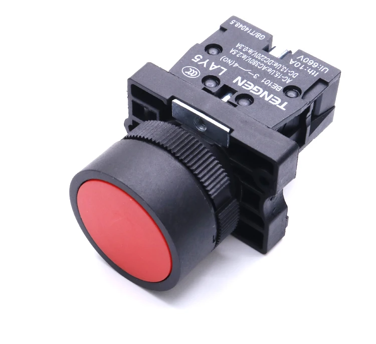 Hole Spacing 22mm 1 NO N/O Blue/red Sign Momentary Push Button Switch 600 Always On/Closed One on One CLose Optional