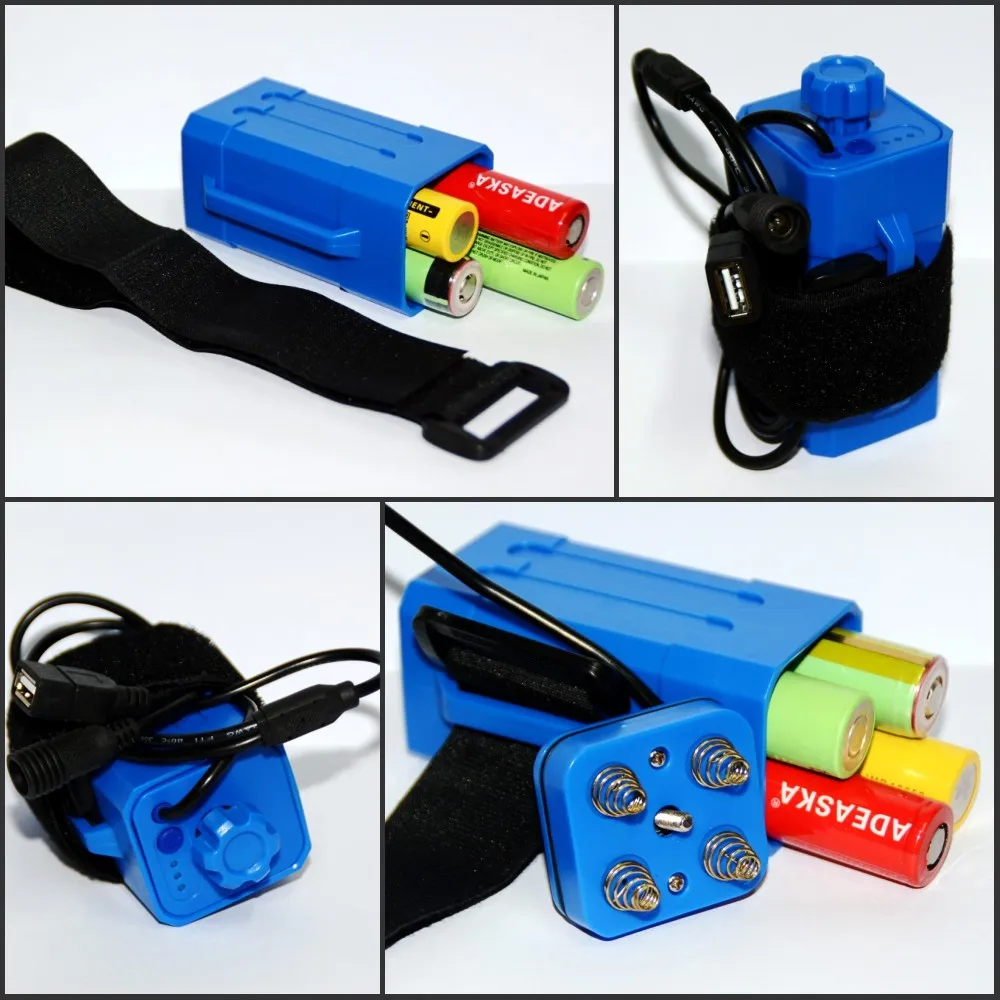 Waterproof Lightweight Plastic 4x 18650 Battery Pack Case House Cover with Strap For Bike Bicycle light Lamp And Mobile Phone