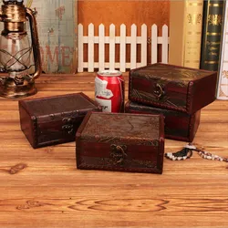 Wooden Vintage European Jewelry Box Wooden Vintage Box Props Storage And Storage Crafts Home Decoration Gift