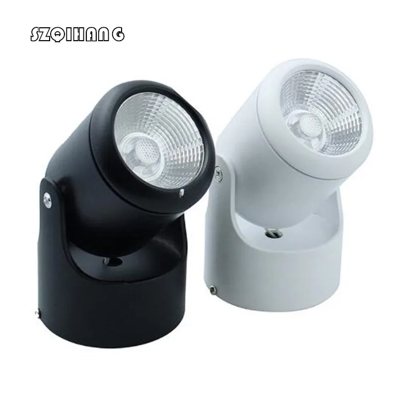 

Hight light 15W Warm Cold White Dimmable COB Downlights 180 degree Rotation Surface Mounted Ceiling Spot Ceiling