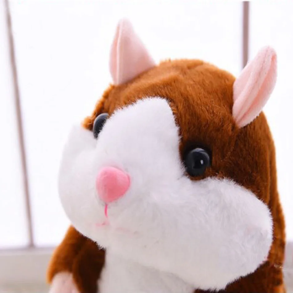 Cute Walking Russian Talking Hamster Wooddy Time Stuffed Plush Animal Dolls Speaking Kid Educational Toy Repeat Sound Language