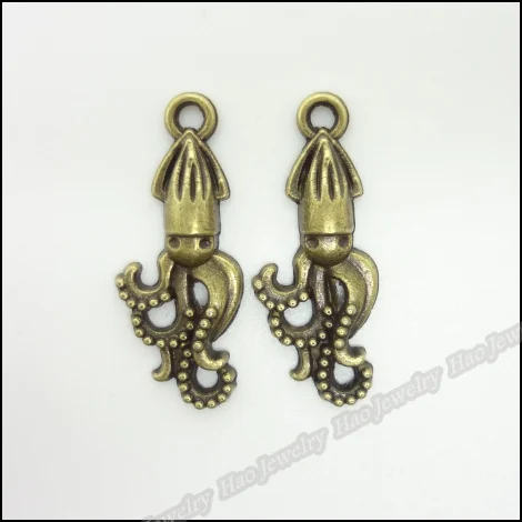 

200pcs Vintage Charms Octopus Pendant Antique bronze Zinc Alloy Fit Bracelet Necklace DIY Metal Jewelry Findings