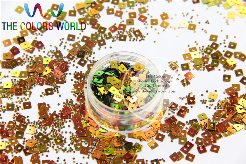 SSJ4-8  Amazing Glitter Sequins Square shape sequins  for nail Art or DIY decoration