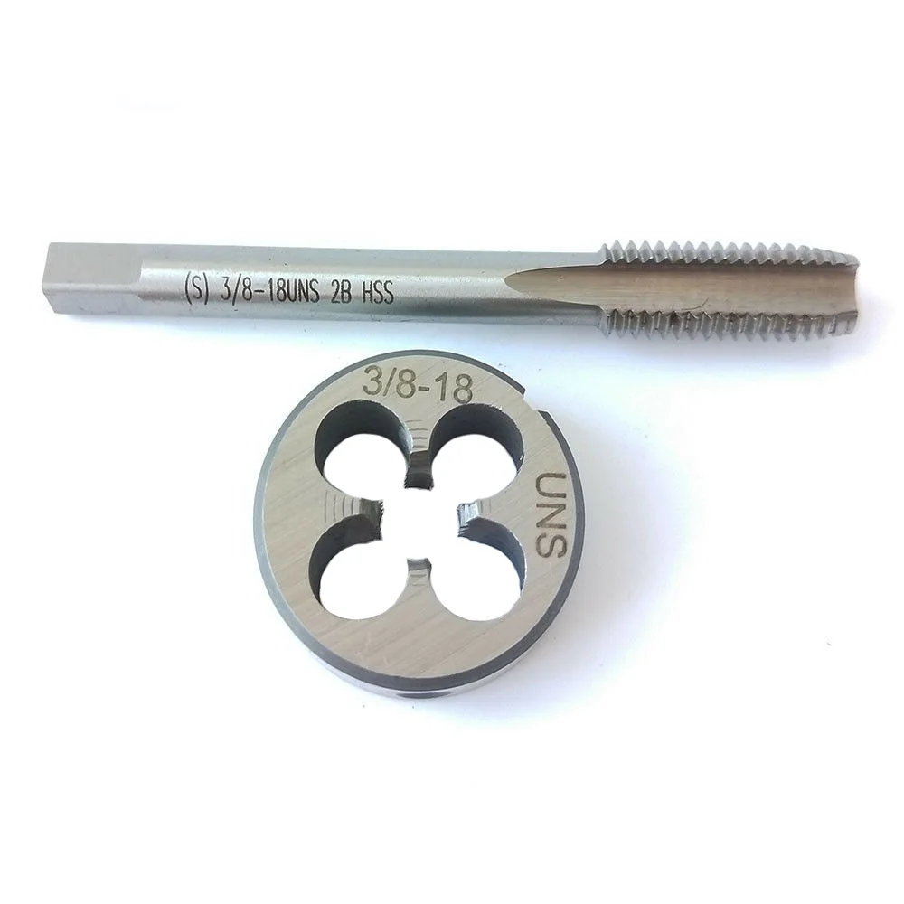 1pcs 3/8-18 tap + 1pcs Die CNC tool cutting billet drilling inserts HSS
