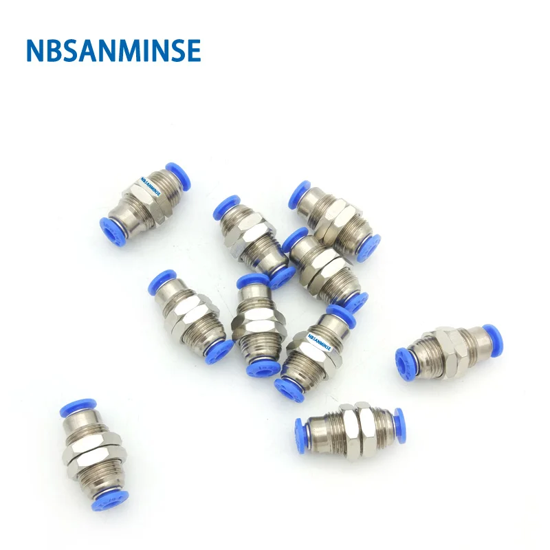 10 قطعة/الوحدة PMM الحاجز الاتحاد أنبوب المناسب تركيب خرطوم هوائي البلاستيك النحاس تركيب الهواء NBSANMINSE