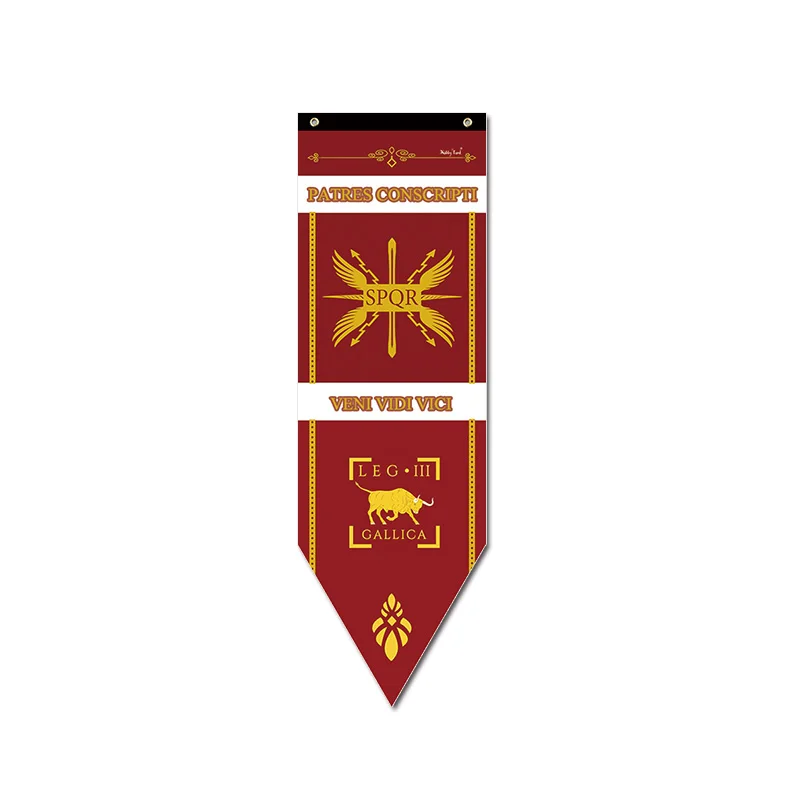 Roman Legions War Banner Home Decor Caesar Rome Empire SPQR Infantry Barbarians Flag Bar Room Decoration Cosplay Game Show Props