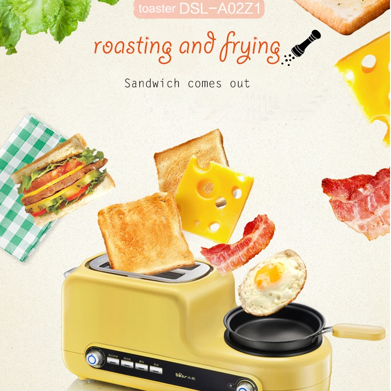 Home Breakfast Machine Sandwich Machine Muiti-Functional Toaster Bread Baking Machine Egg Cooker Bacon Frying Machine