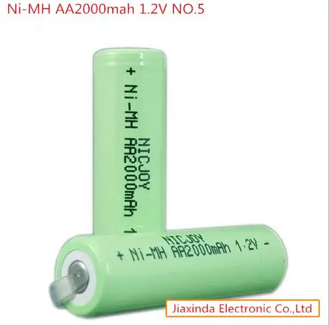 AA2000mah 1.2V AA 2000mah 1.2V Rechargeable battery AA2000mah1.2V  NO.5 Ni-MH NiMH battery witrh leg 10PCS/lot