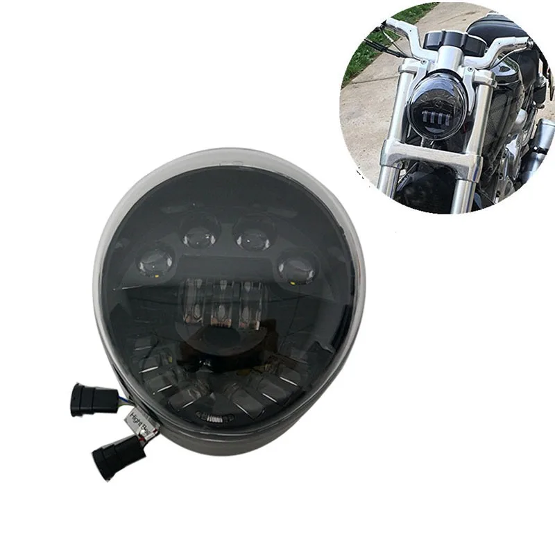 

High/Low Beam Motorcycle LED Headlight Assembly Headlamp For Harley V Rod VROD VRSCF VRSC VRSCR 2002-2017