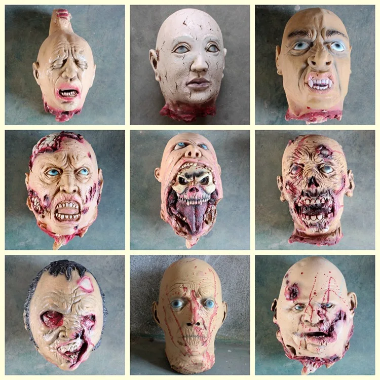

Simulation Head for Haunted House Props Biochemical Decay Head Trick Halloween Scary Decorations Scary Devil Head
