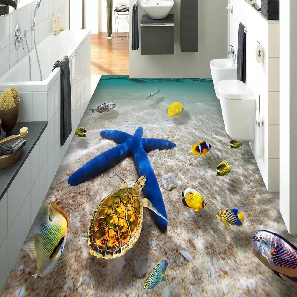 Floor wallpaper Ocean World Bathroom Market Floor Picture