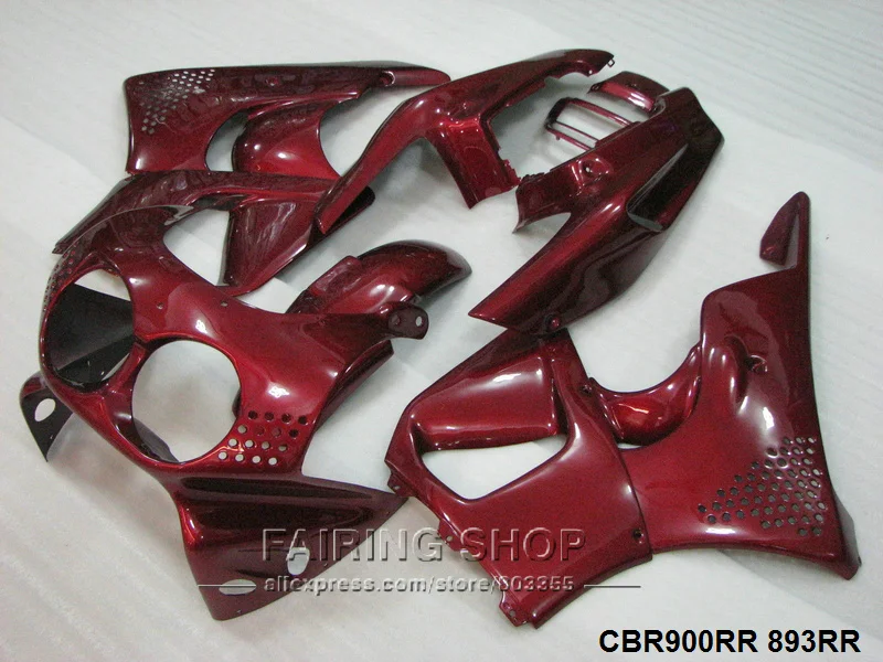 Aftermarket body parts fairing kit for Honda CBR900RR 92 93 94 95 wine red fairings set CBR893 1992-1995 OT07