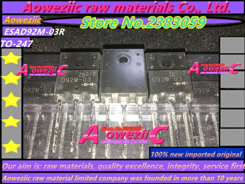 Aoweziic  2017+ 100% new imported original  ESAD92M-03R D92M-03 TO-3PF fast recovery diode 300V 20A