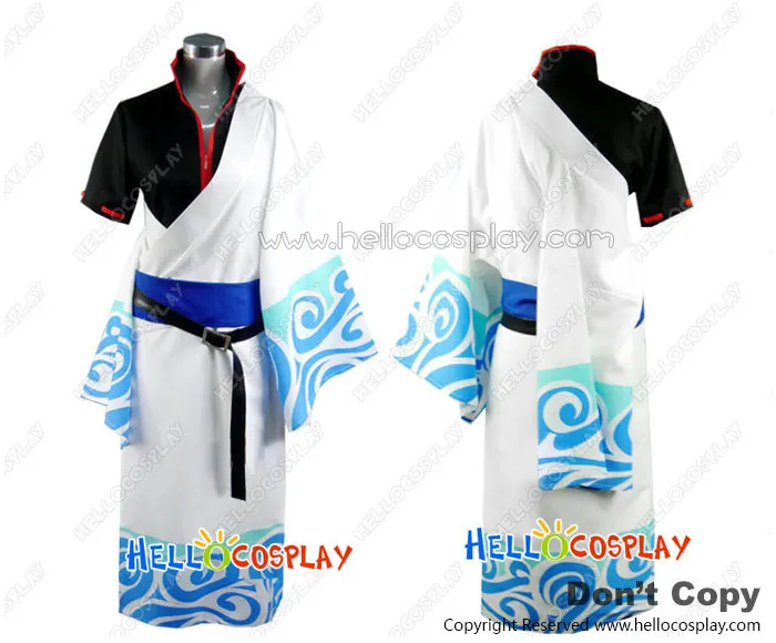 Cosplay Sakata Gintoki Costume Kimono H008