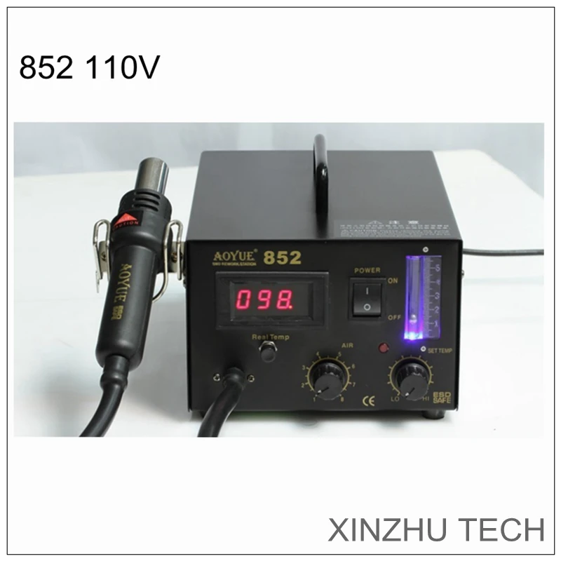 AOYUE Int 852 Soldering Station Digital Display Rework Station Repairing System Hot Air Soldering Station Adjustable Temperature